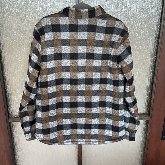 Canada Weather Gear Men's Sherpa Lined Buffalo Plaid Shirt Jacket size Medium. - Picture 10 of 10